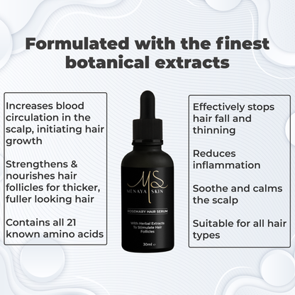 ROSEMARY HAIR SERUM WITH HERBAL EXTRACTS - MenayaSkin